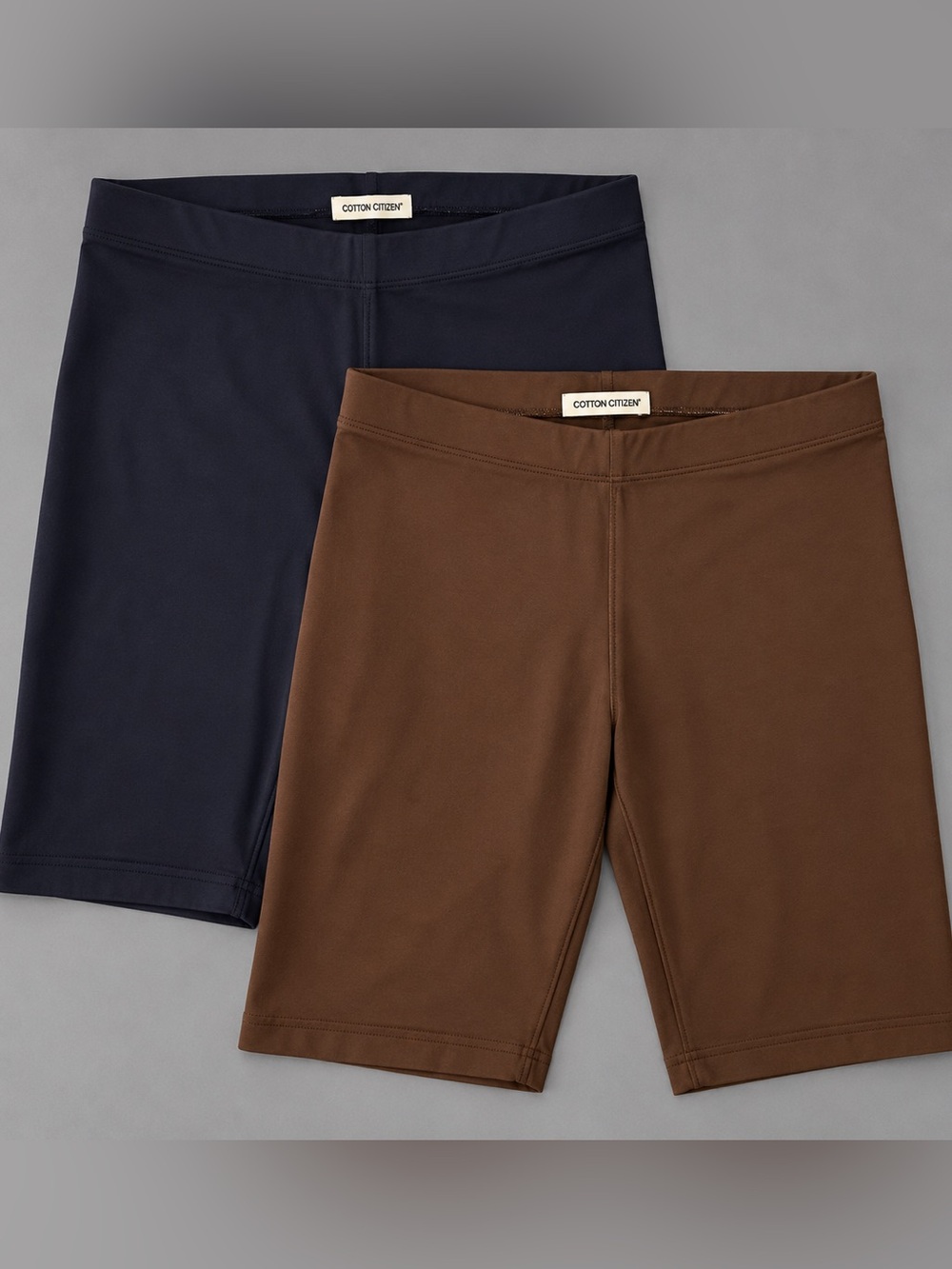 Cotton Citizen Bike Shorts 2-Pack Brown Navy Size Small
